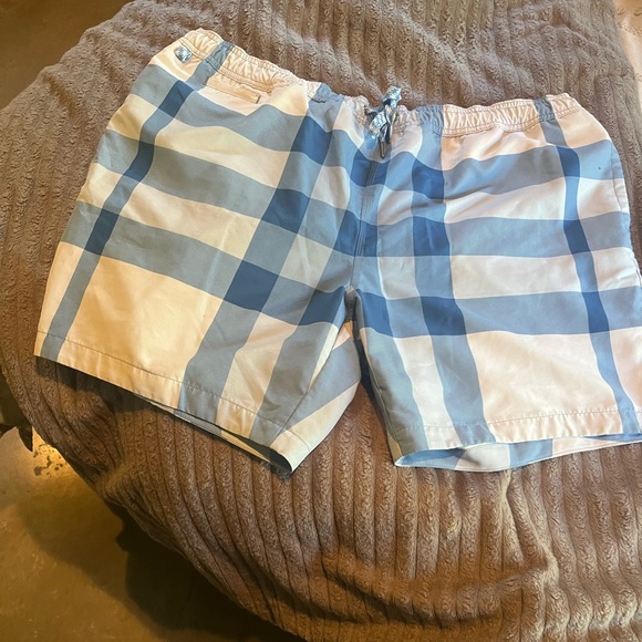 Burberry Swim Burberry Swimming Trunks 3x Baby Blue And White